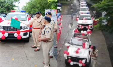 डायल 100 की जगह अब नागरिकों की सेवा में तैनात रहेंगे डायल  112 वाहन, आईजी डीआईजी व एसपी ने हरी झंडी दिखाकर किए 21 वाहन रवाना