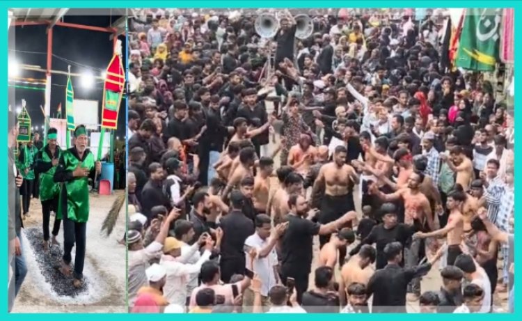 खूनी मातम के दौरान कई श्रद्धालु जख्मी हुए, चूल पर चले, अलविदा मजलिस के साथ चेहल्लुम का समापन