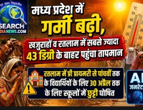 मध्य प्रदेश में गर्मी बढ़ी, खजुराहों व रतलाम में सबसे ज्यादा 43 डिग्री के बाहर पहुंचा तापमान