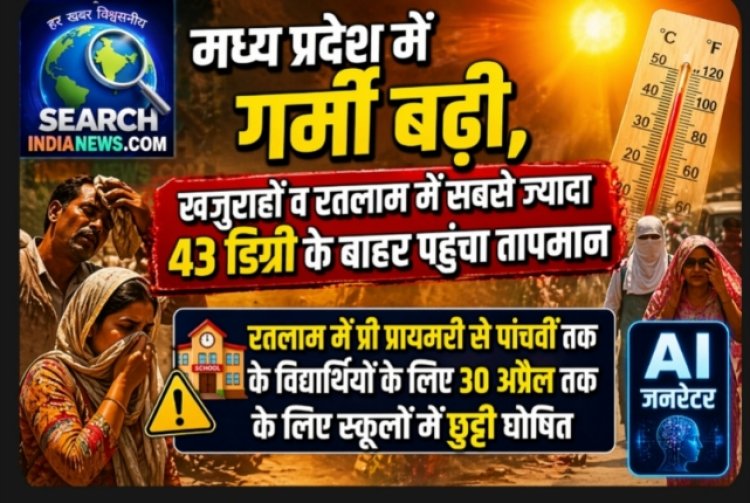 मध्य प्रदेश में गर्मी बढ़ी, खजुराहों व रतलाम में सबसे ज्यादा 43 डिग्री के बाहर पहुंचा तापमान