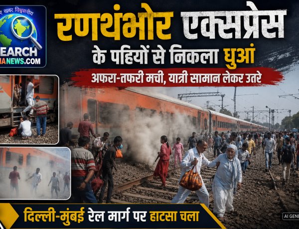 रणथंभोर एक्सप्रेस ट्रेन के पहियों से निकाला धुआं, अफरा-तफरी मची, यात्री सामान लेकर कूदे
