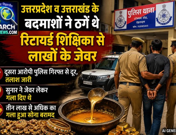 उत्तरप्रदेश व उत्तराखंड के बदमाशों ने ठगे थे रिटायर्ड शिक्षिका से लाखों के जेवर, खरीदार सुनार सहित दो गिरफ्तार 