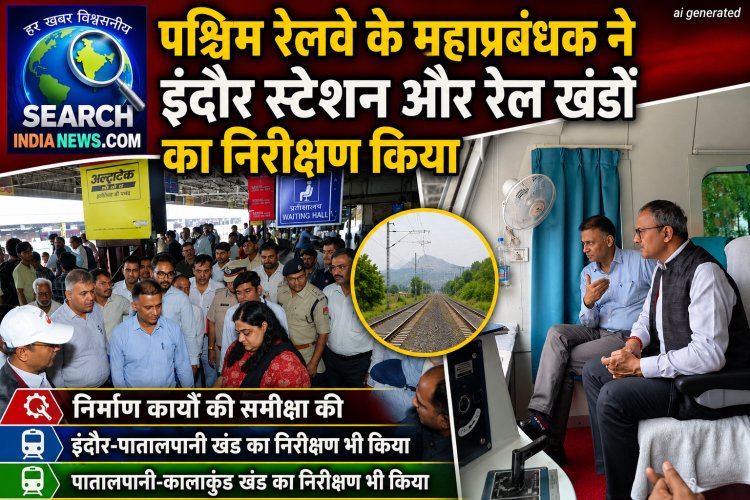 पश्चिम रेलवे के महाप्रबंधक ने इंदौर स्टेशन और रेल खंडों का निरीक्षण किया, निर्माण कार्यों की समीक्षा