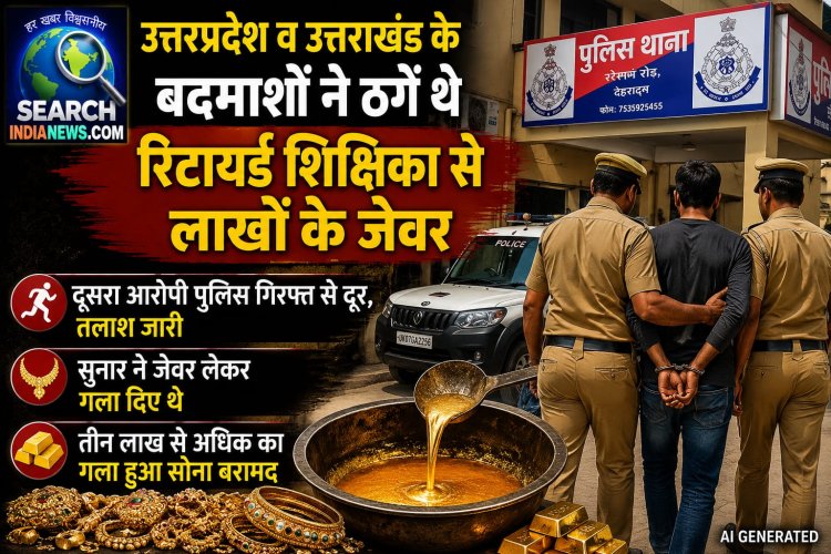 उत्तरप्रदेश व उत्तराखंड के बदमाशों ने ठगे थे रिटायर्ड शिक्षिका से लाखों के जेवर, खरीदार सुनार सहित दो गिरफ्तार 