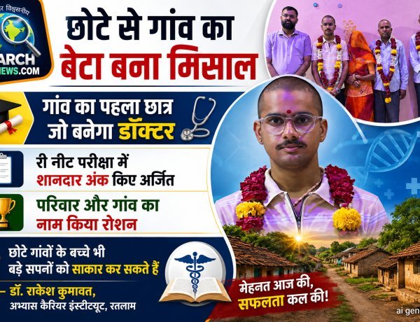 छोटे से गांव का बेटा बना मिसाल, गांव का पहला छात्र जो बनेगा डॉक्टर, Re-NEET exam में शानदार अंक किए अर्जित