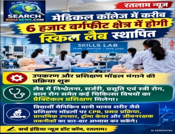 रतलाम के मेडिकल कॉलेज में स्थापित की जाएगी स्किल लैब, उपकरणों और प्रशिक्षण मॉडल मंगाने की प्रकिया शुरू