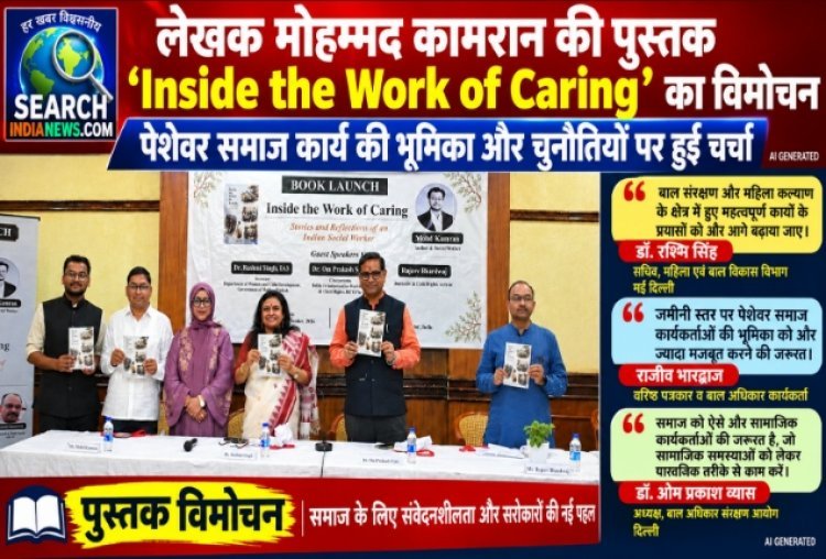 लेखक मोहम्मद कामरान की पुस्तक ‘Inside the Work of Caring’ का विमोचन, अतिथियों ने पेशेवर समाज कार्य की भूमिका और चुनौतियों को लेकर किए विचार व्यक्त