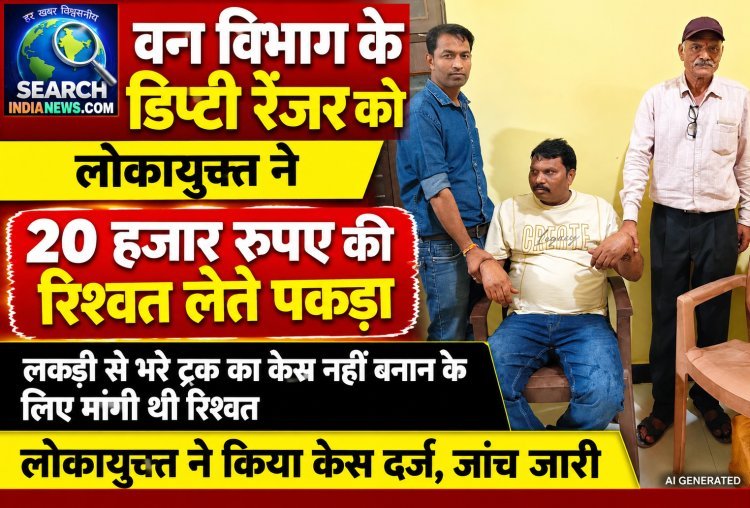वन विभाग के डिप्टी रेंजर को लोकायुक्त ने 20 हजार रुपए की रिश्वत लेते पकड़ा, केस दर्ज, जांच जारी